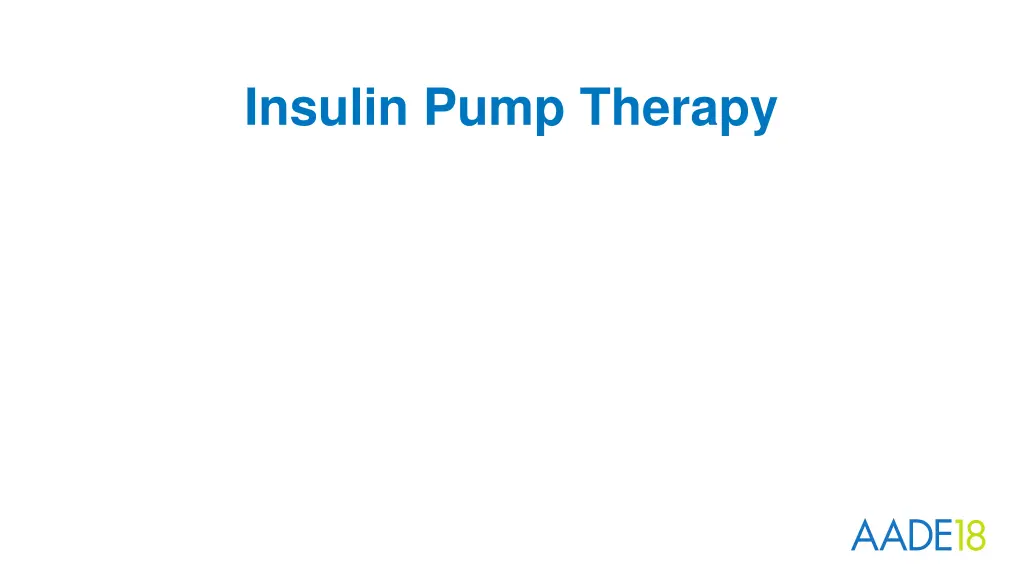 insulin pump therapy