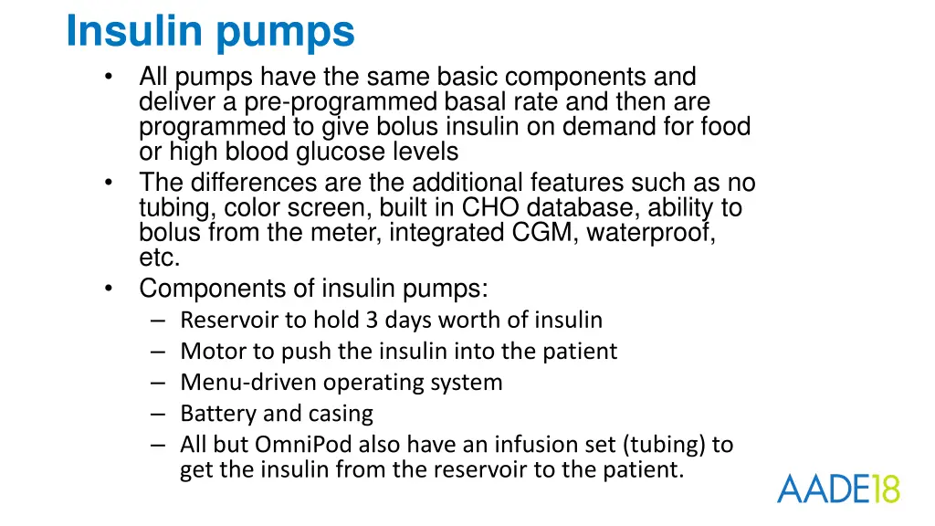 insulin pumps