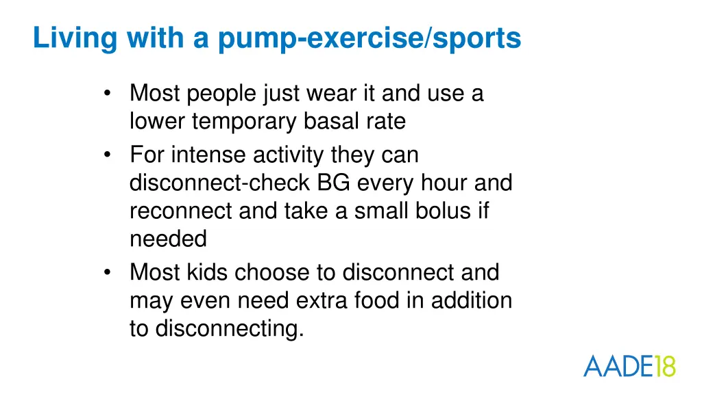living with a pump exercise sports