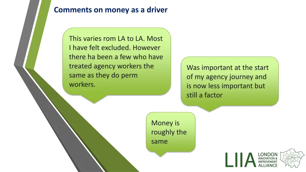 comments on money as a driver
