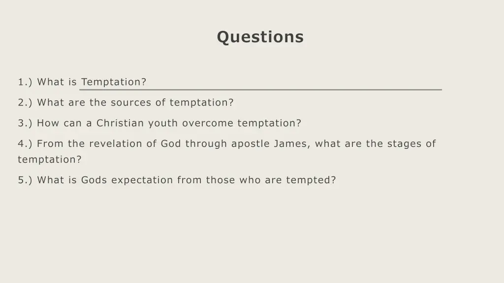 questions