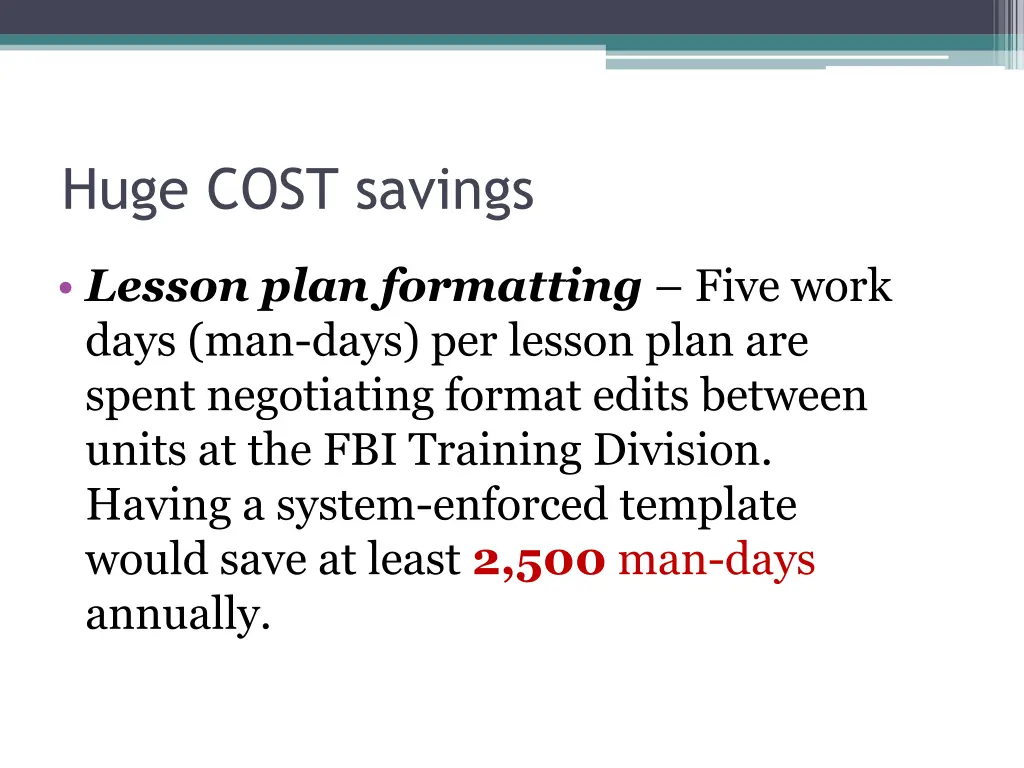 huge cost savings 1