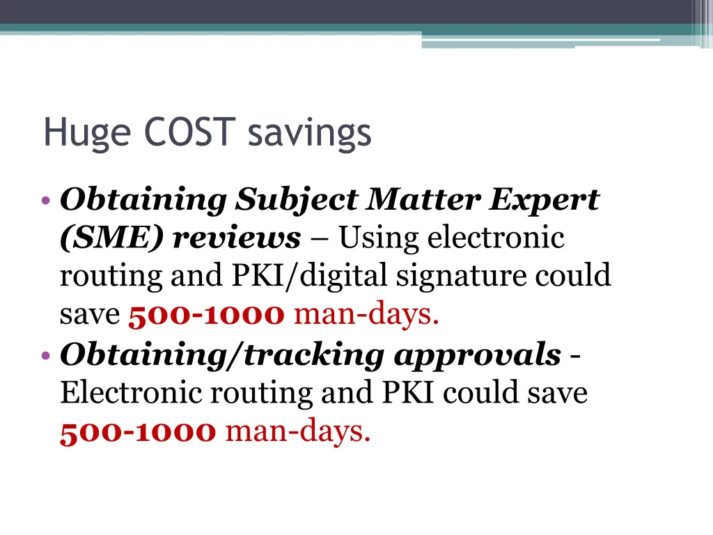 huge cost savings 2