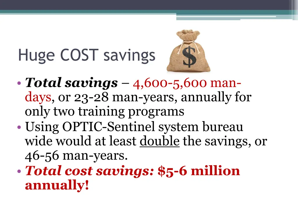 huge cost savings 6