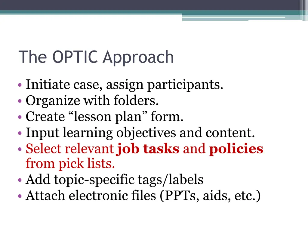 the optic approach 2