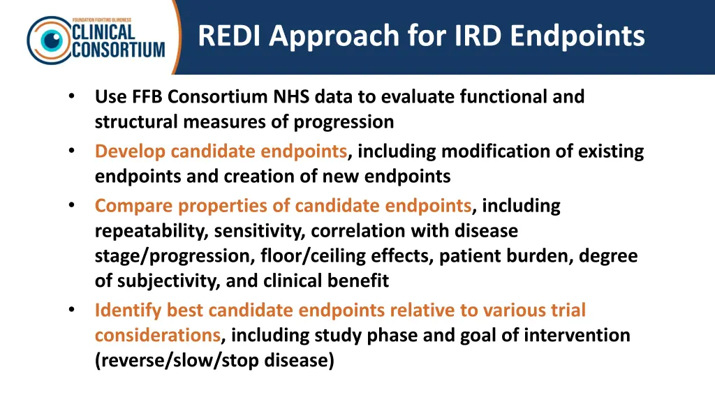 redi approach for ird endpoints