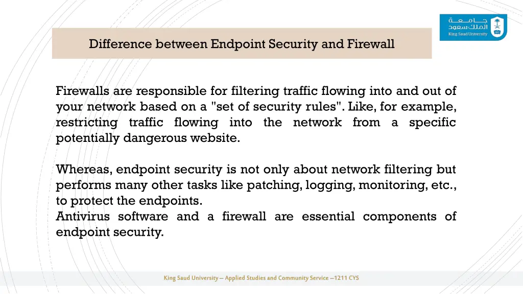 difference between endpoint security and firewall