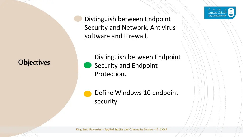 distinguish between endpoint security and network
