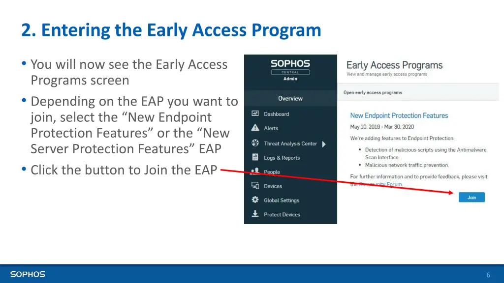 2 entering the early access program 2