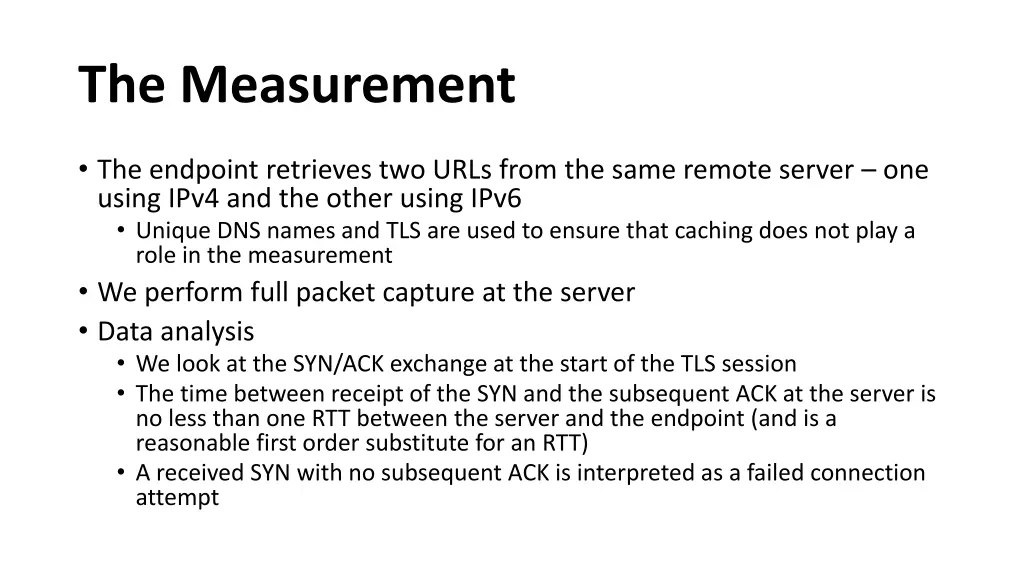 the measurement