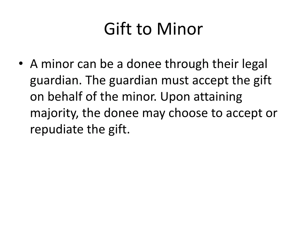 gift to minor