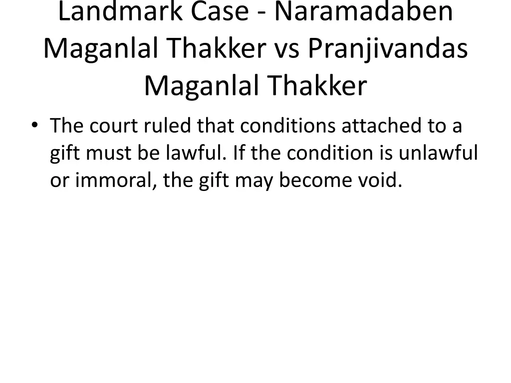 landmark case naramadaben maganlal thakker