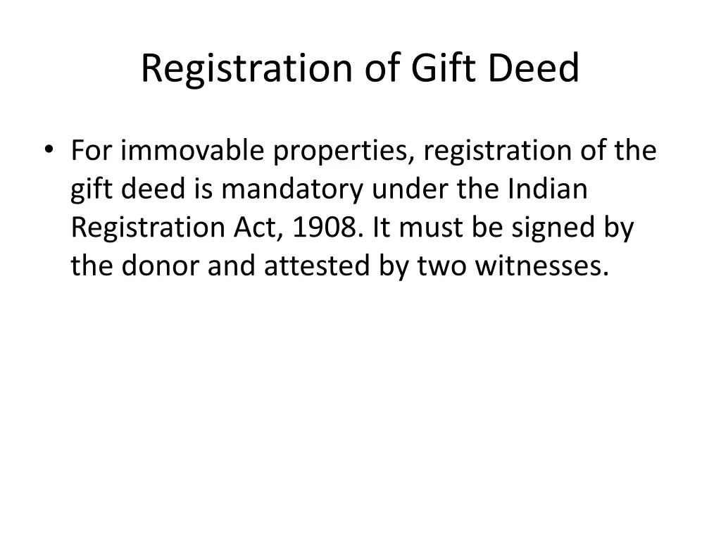 registration of gift deed