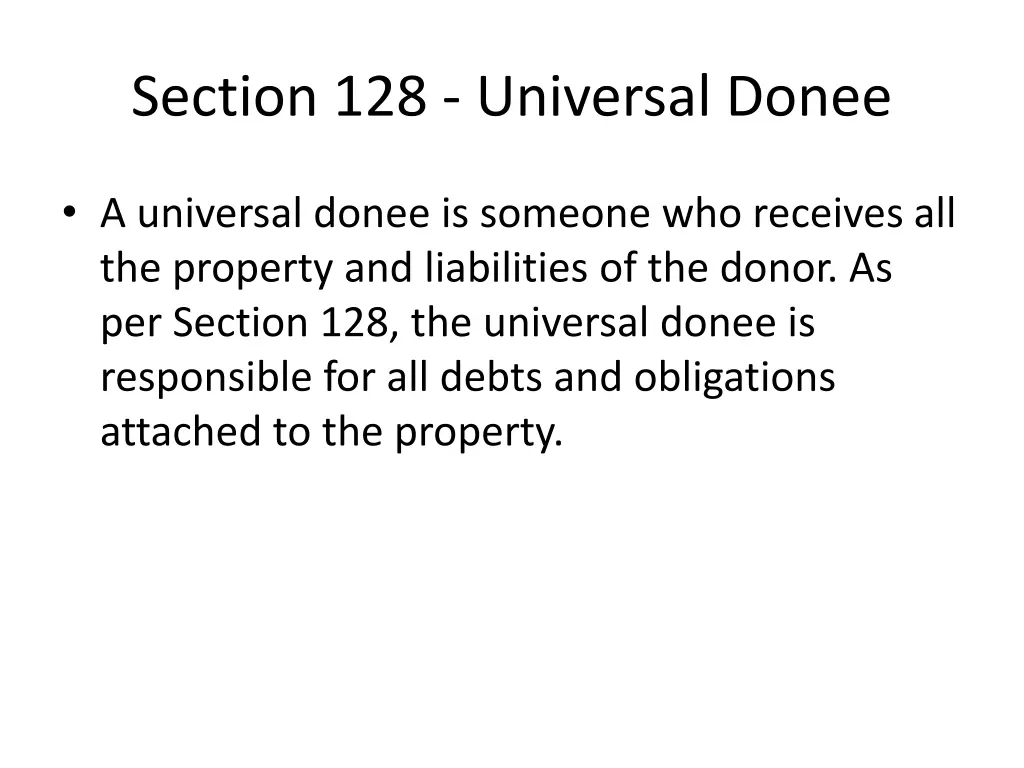 section 128 universal donee