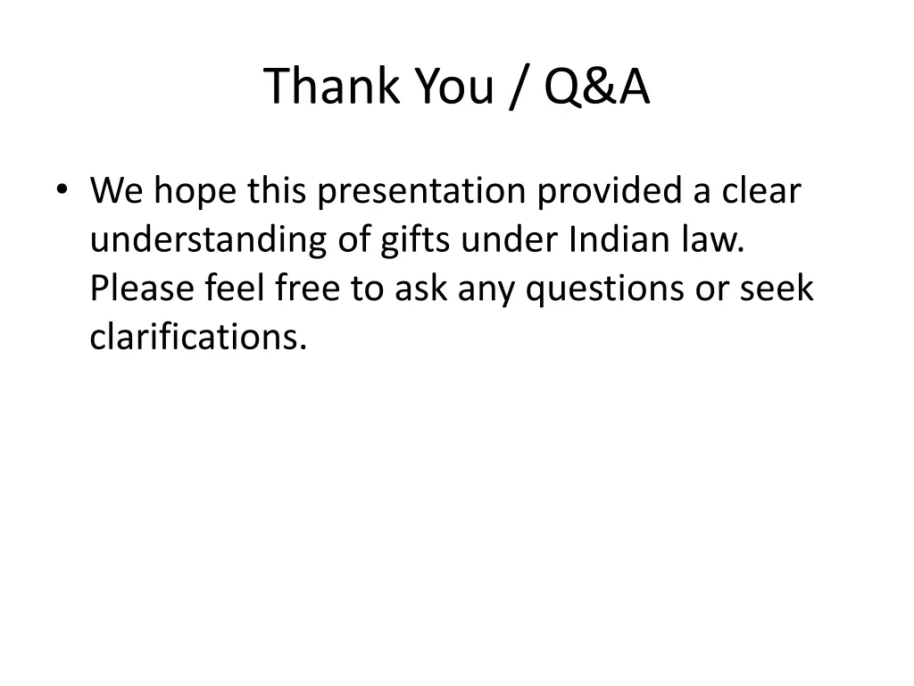 thank you q a
