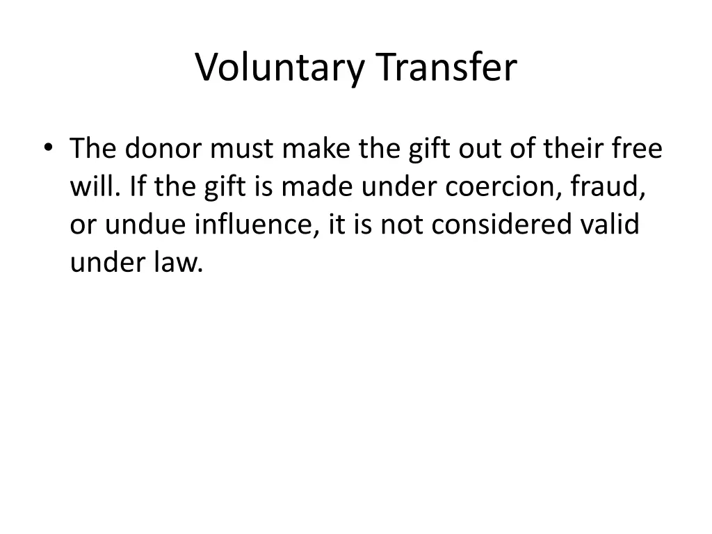 voluntary transfer