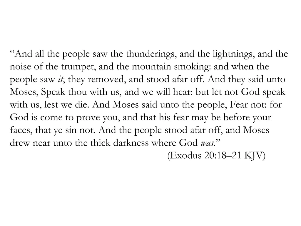 and all the people saw the thunderings