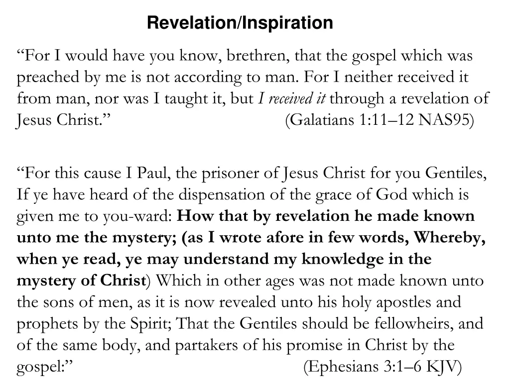 revelation inspiration