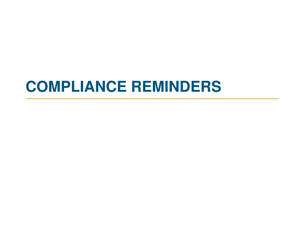 compliance reminders