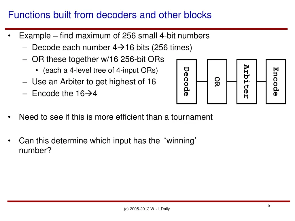 functions built from decoders and other blocks