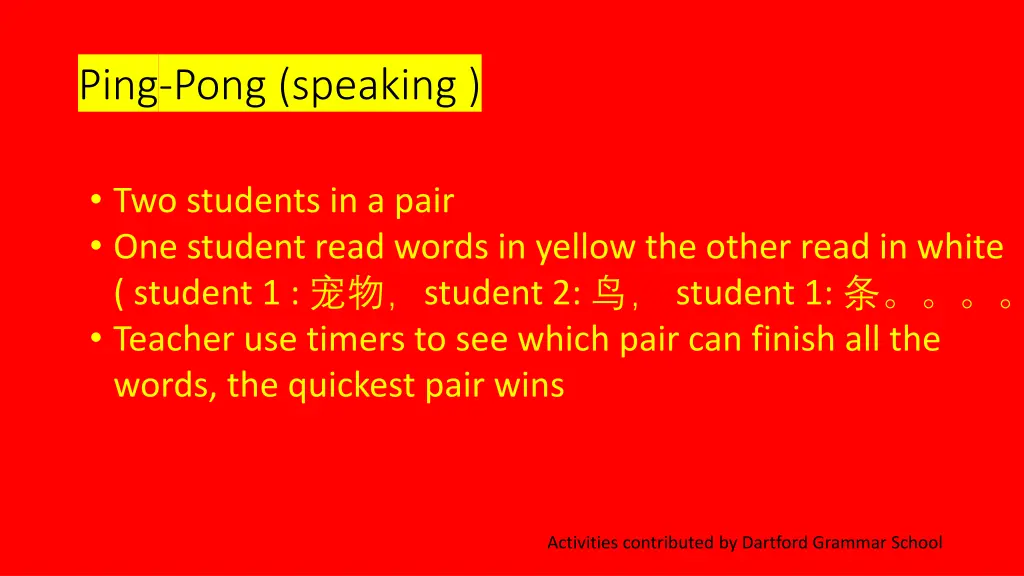 ping pong speaking