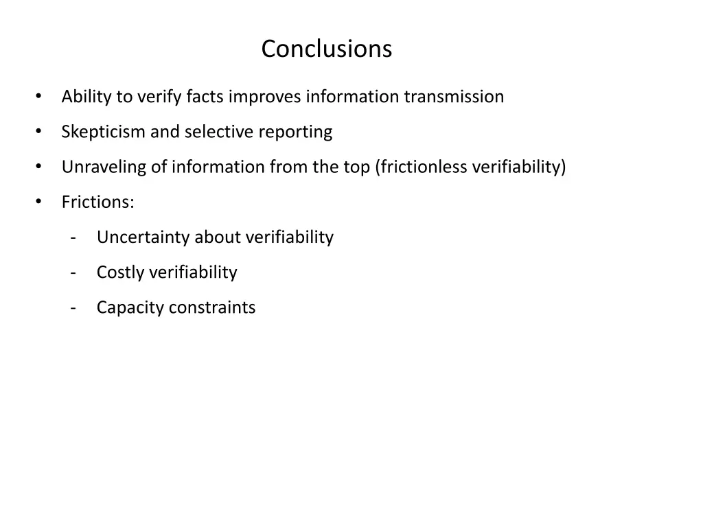 conclusions