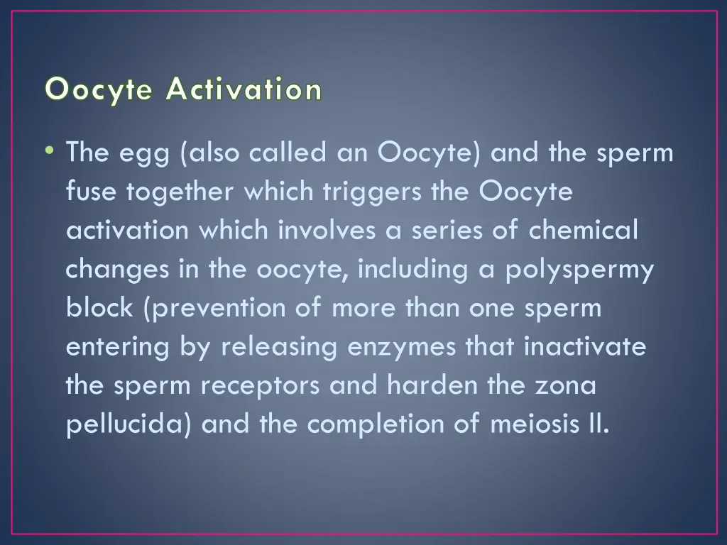 oocyte activation