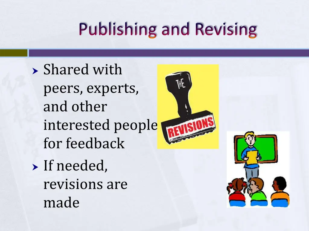 publishing and revising