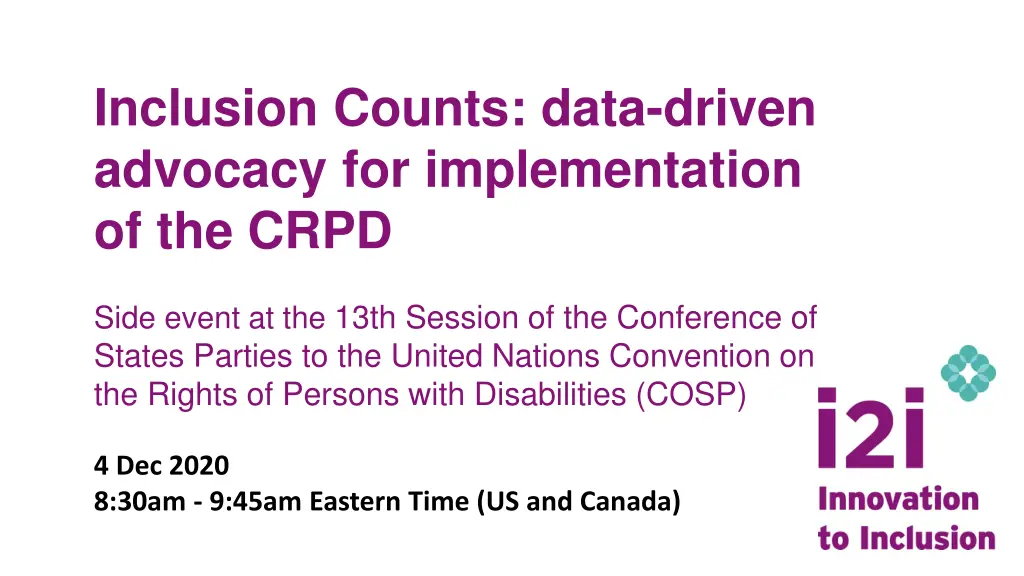 inclusion counts data driven advocacy