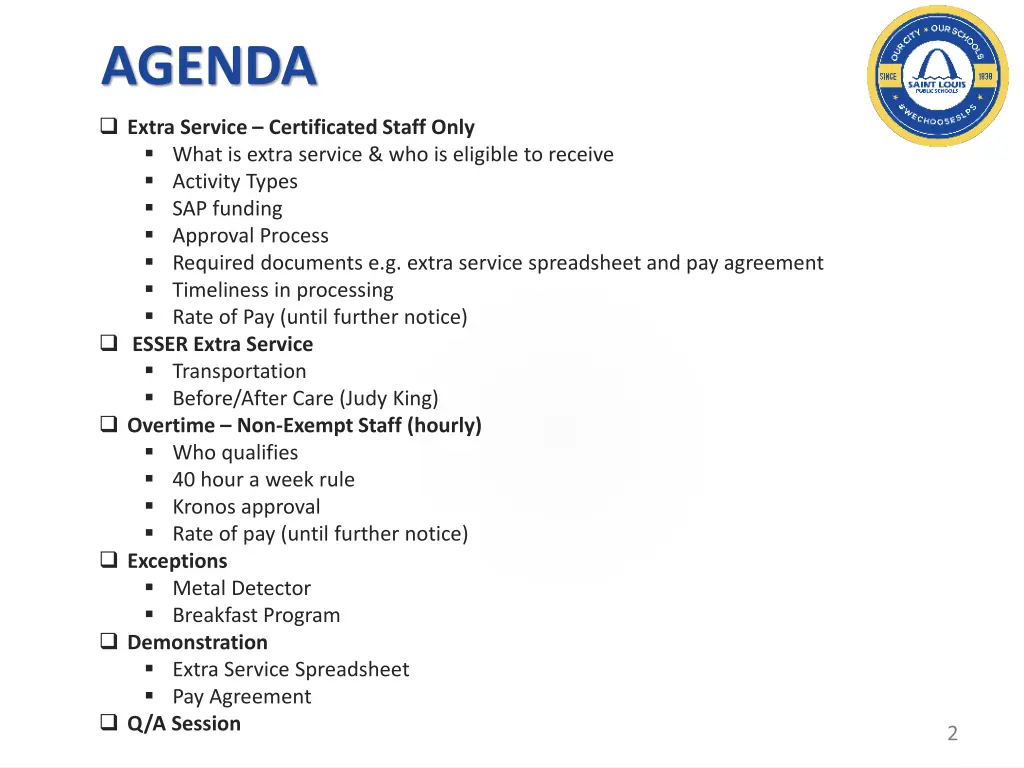 agenda
