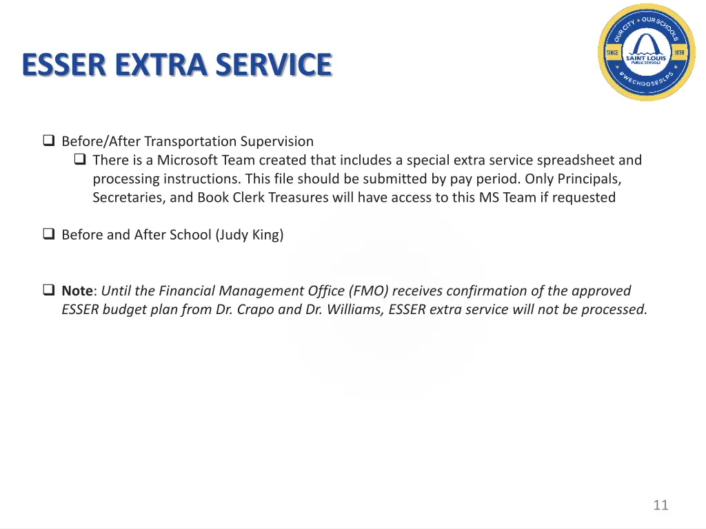 esser extra service