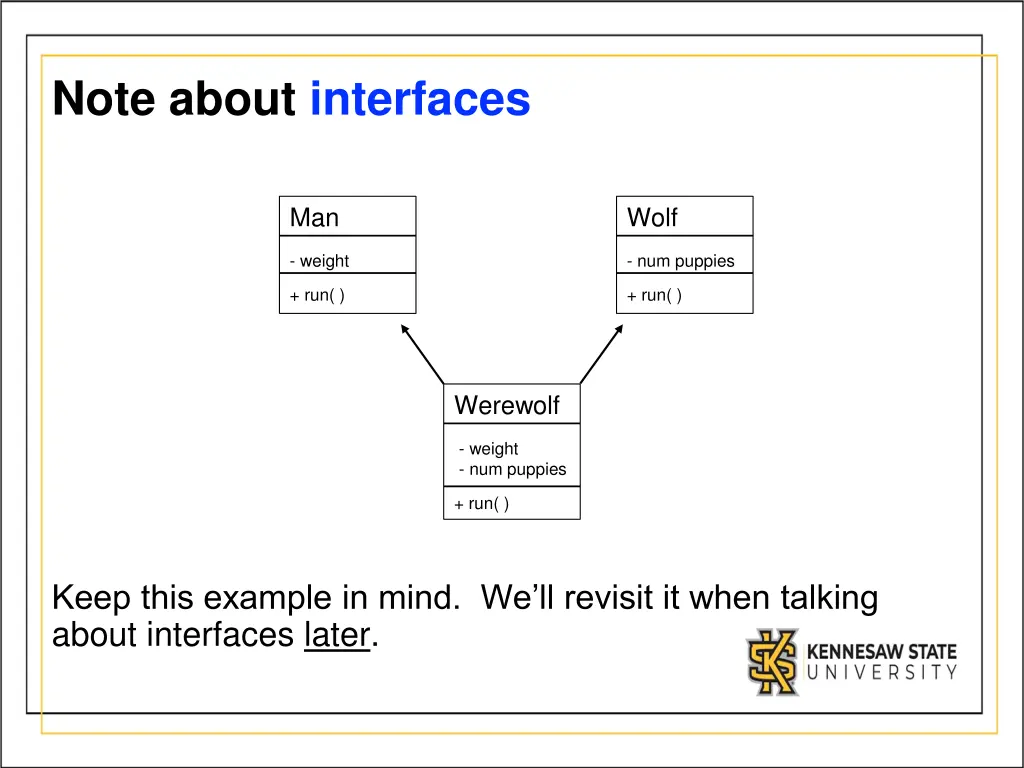 note about interfaces