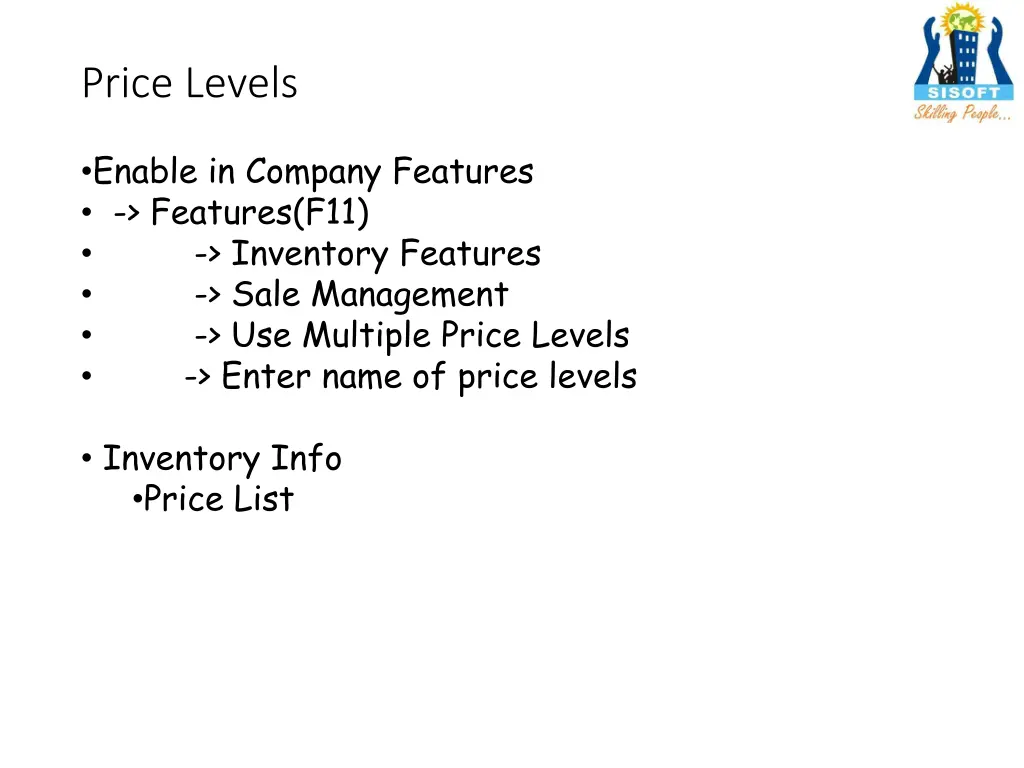 price levels