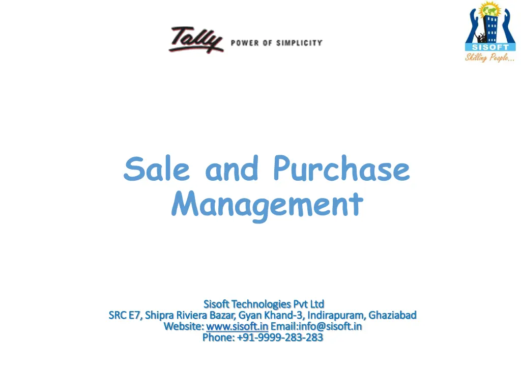 sale and purchase management