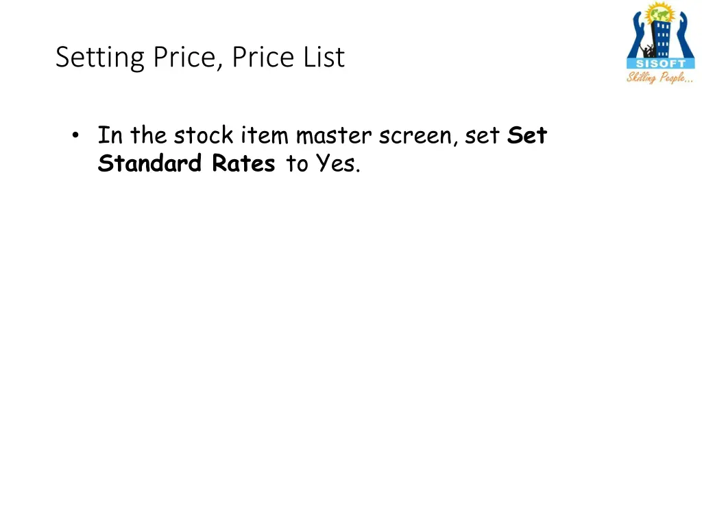 setting price price list