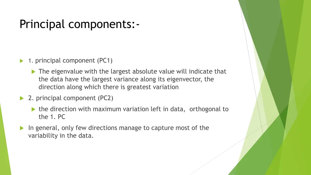 principal components