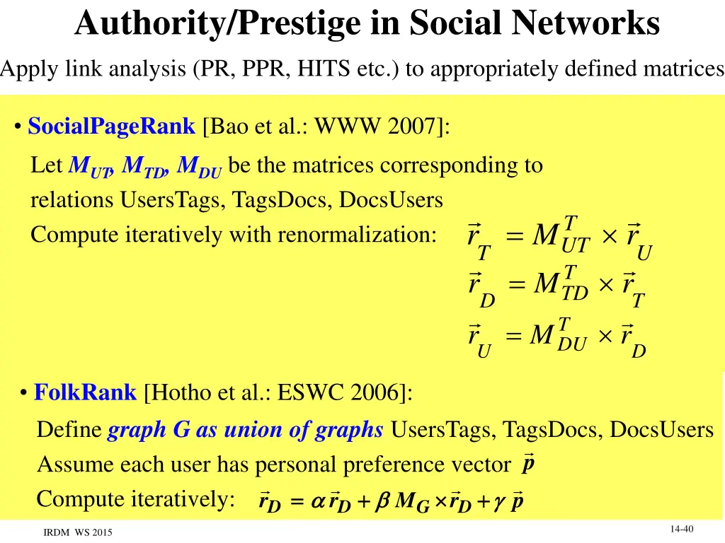 authority prestige in social networks apply link