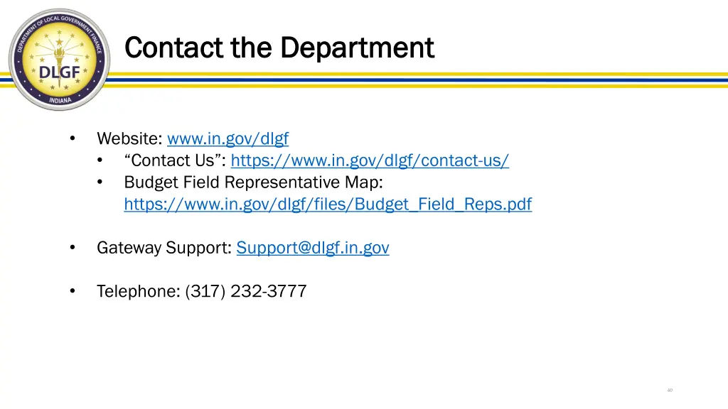 contact the department contact the department