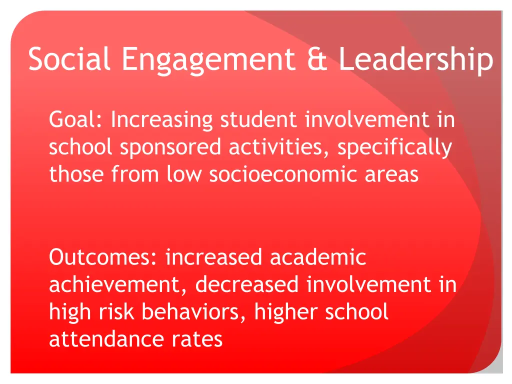 social engagement leadership
