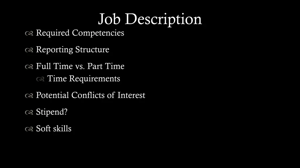 job description