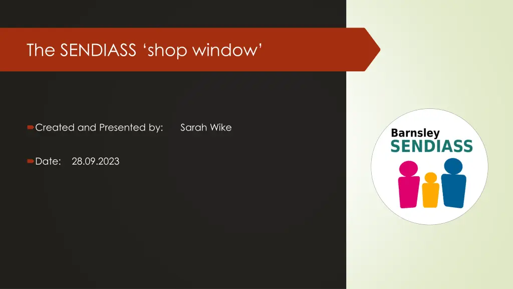 the sendiass shop window