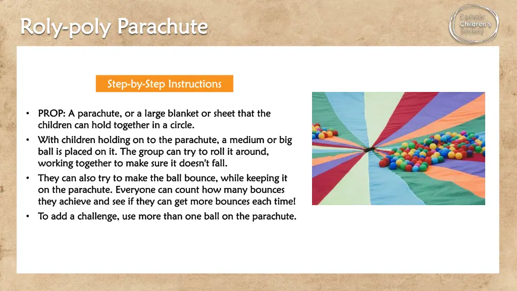 roly roly poly parachute poly parachute