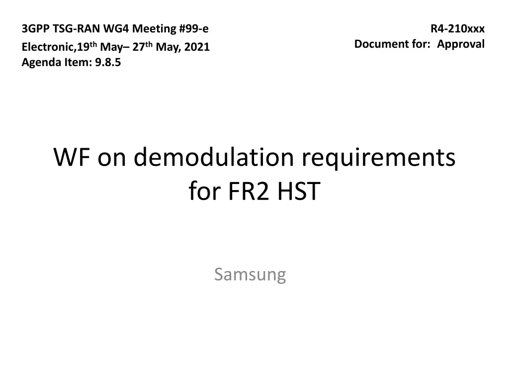 3gpp tsg ran wg4 meeting 99 e electronic
