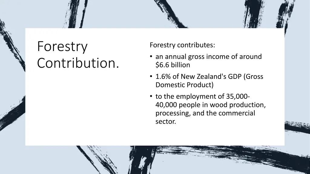 forestry contribution