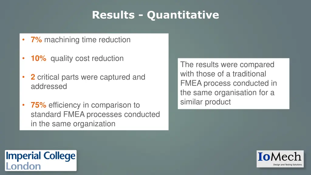 results quantitative