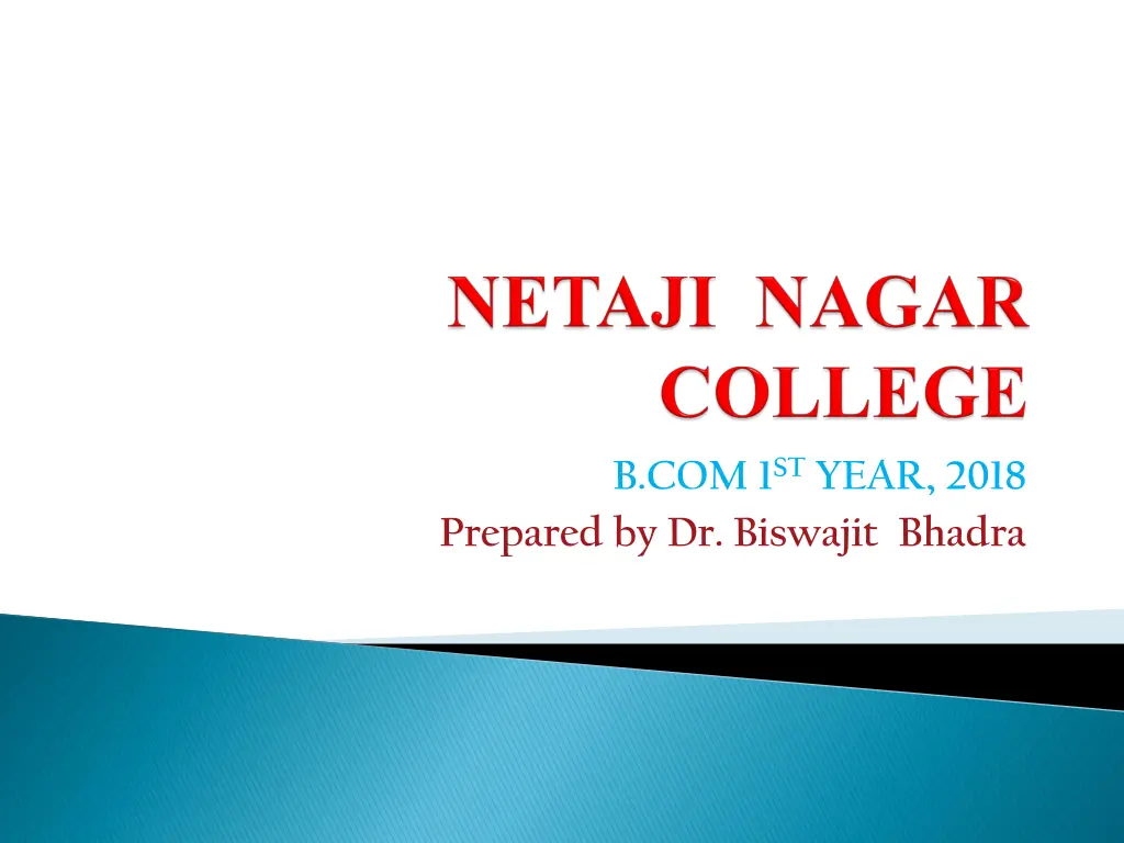 b com 1 st year 2018 prepared by dr biswajit