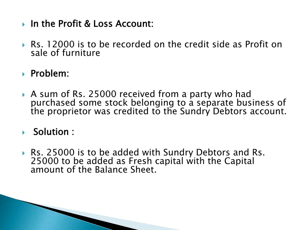 in the profit loss account 1
