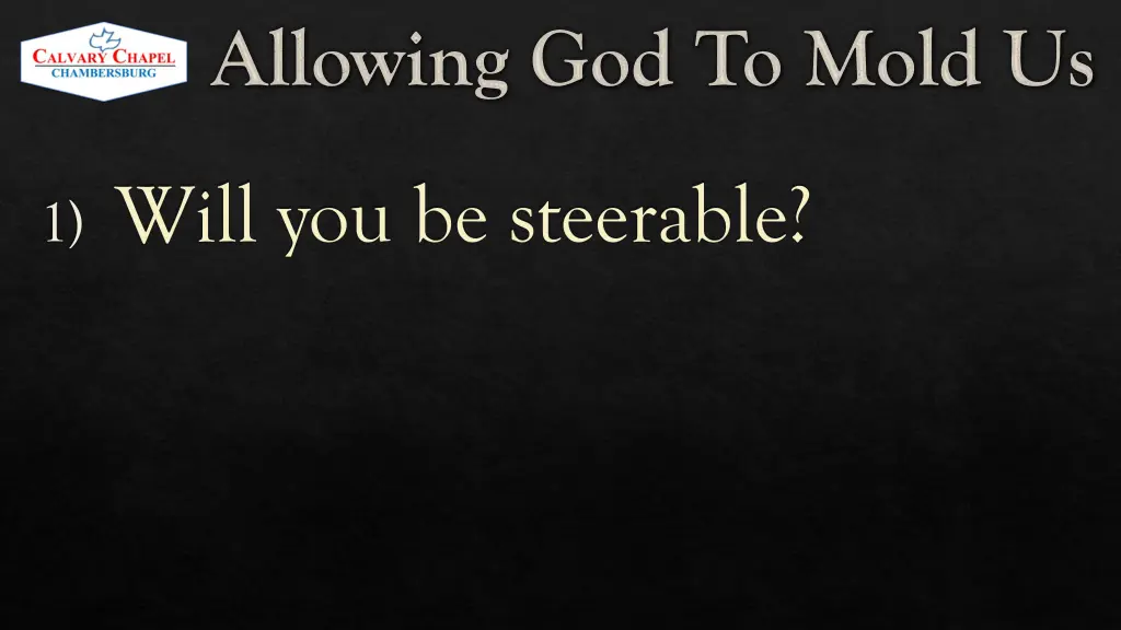 allowing god to mold us