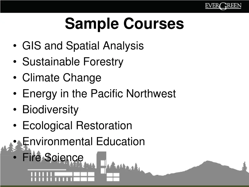 sample courses
