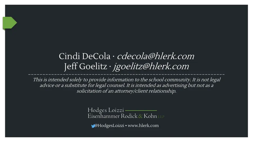 cindi decola cdecola@hlerk com jeff goelitz